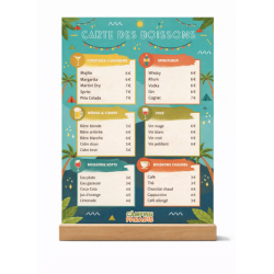 Carte des boissons